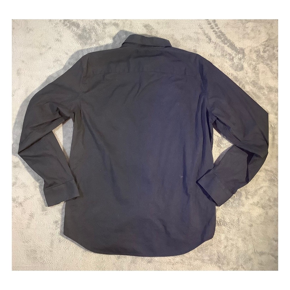 Apt. 9 Men's Slim Fit Stretch Dress Shirt Black Size L - Picture 6 of 6